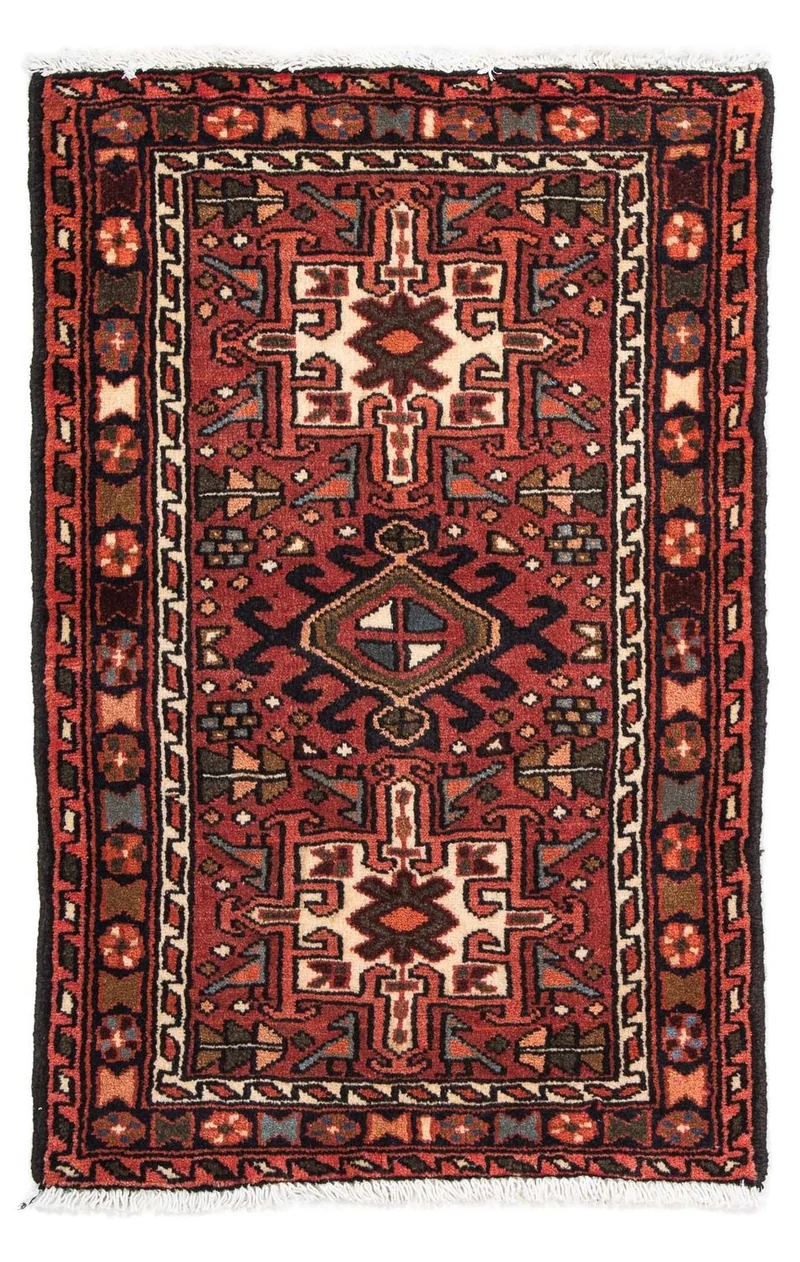 Qaraja Teppich 65x105cm - Perserteppich - braun