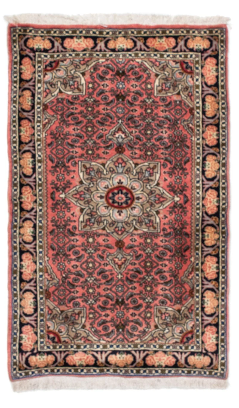 Hamadan Teppich 75x123cm - Perserteppich - hellrot