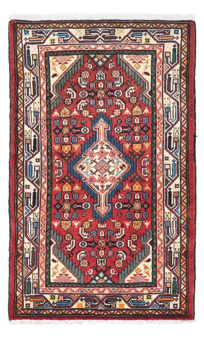 Hosseinabad Teppich 80x125cm - Perserteppich - rot