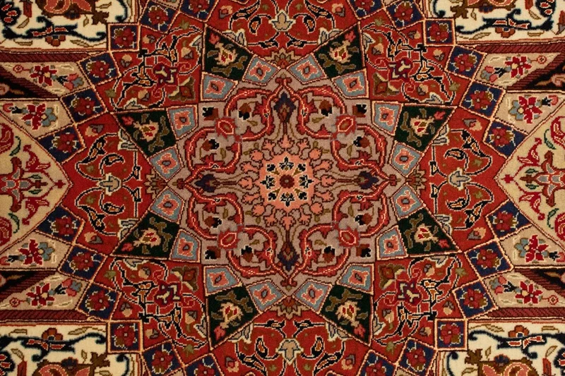 Täbriz - 50 Raj Teppich 103x160cm - Perserteppich - mehrfarbig