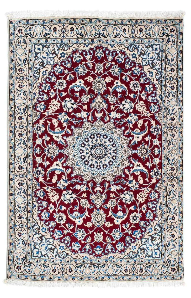Nain - 9La Teppich 112x172cm - Perserteppich - dunkelrot
