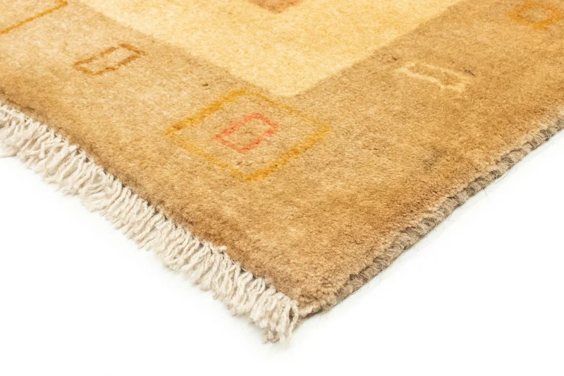 Gabbeh Persisch Teppich 121x174cm - Perserteppich Wollteppich - gold