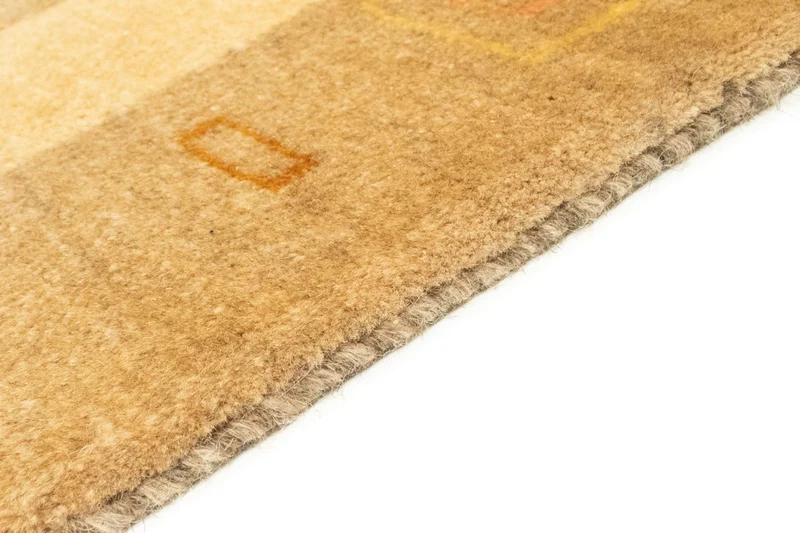 Gabbeh Persisch Teppich 121x174cm - Perserteppich Wollteppich - gold