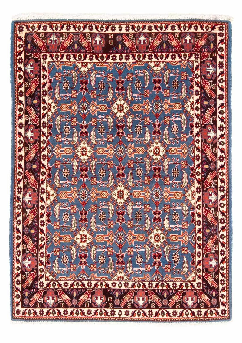 Hosseinabad Teppich 107x146cm - Perserteppich - dunkelblau