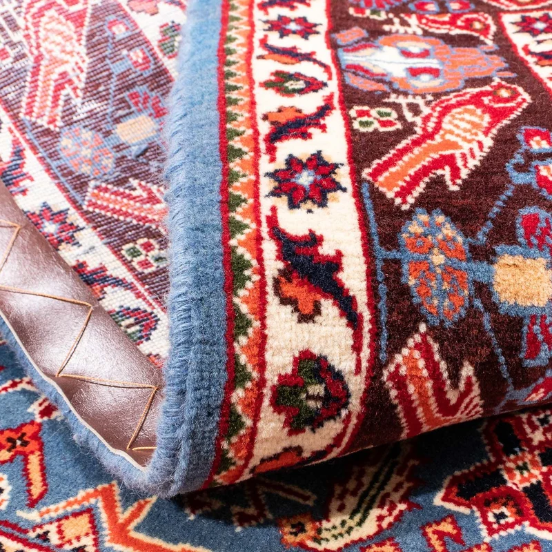 Hosseinabad Teppich 107x146cm - Perserteppich - dunkelblau