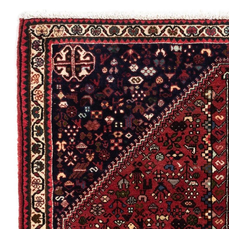 Abadeh Teppich 110x152cm - Perserteppich - dunkelrot
