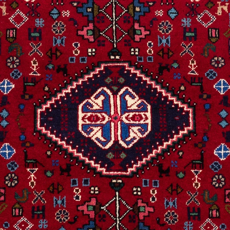 Abadeh Teppich 100x148cm - Perserteppich - dunkelrot