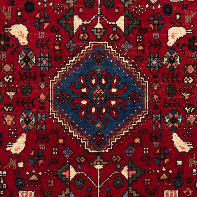 Abadeh Teppich 100x145cm - Perserteppich - dunkelrot
