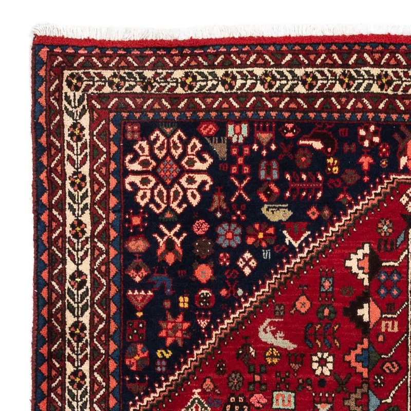 Abadeh Teppich 100x145cm - Perserteppich - dunkelrot