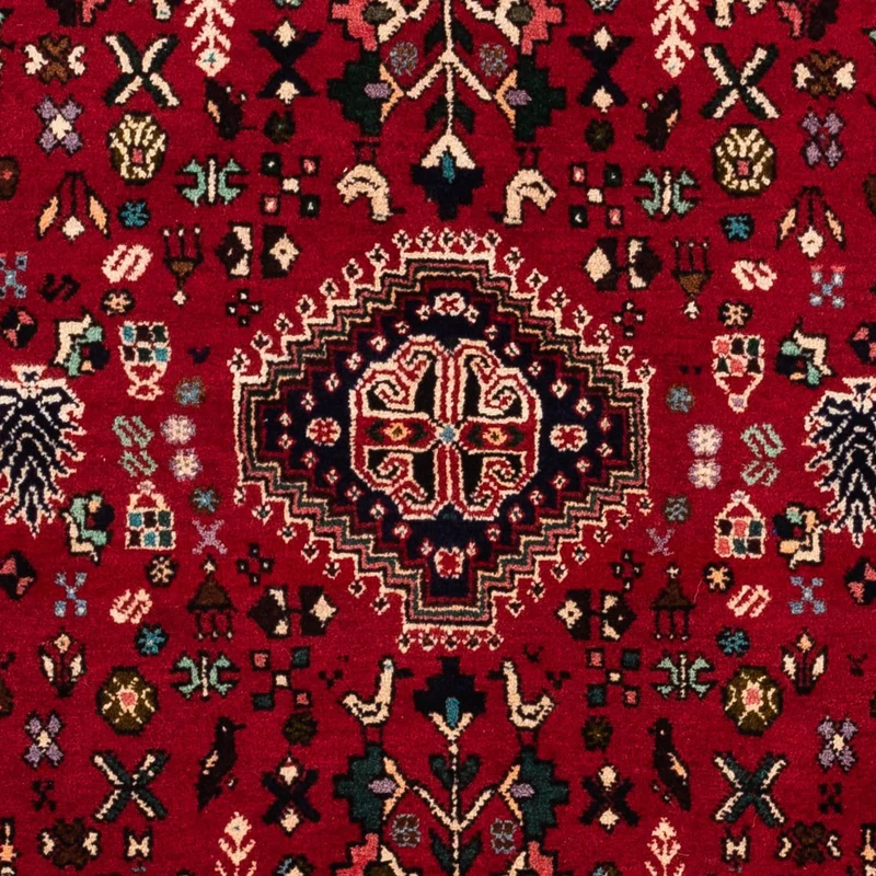 Abadeh Teppich 108x148cm - Perserteppich - dunkelrot