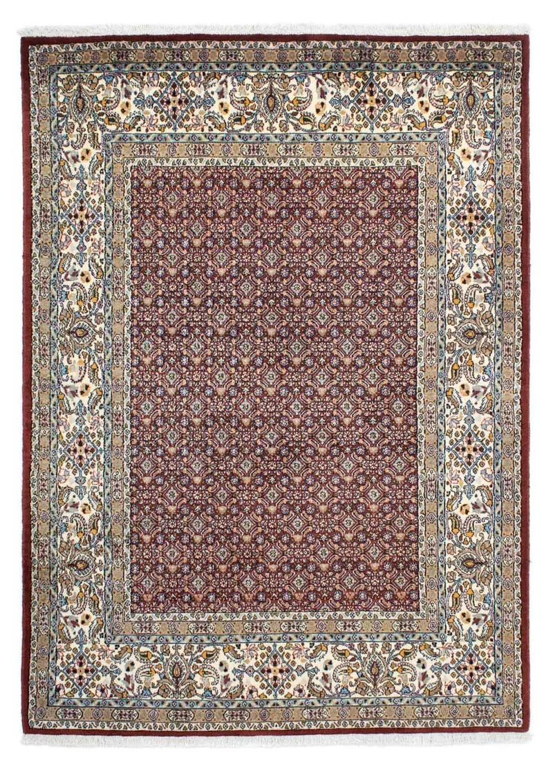 Moud Teppich 145x205cm - Perserteppich - dunkelrot