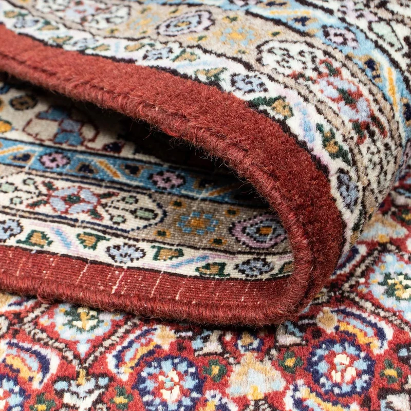 Moud Teppich 145x205cm - Perserteppich - dunkelrot