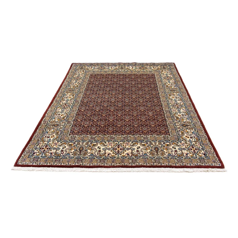 Moud Teppich 145x205cm - Perserteppich - dunkelrot
