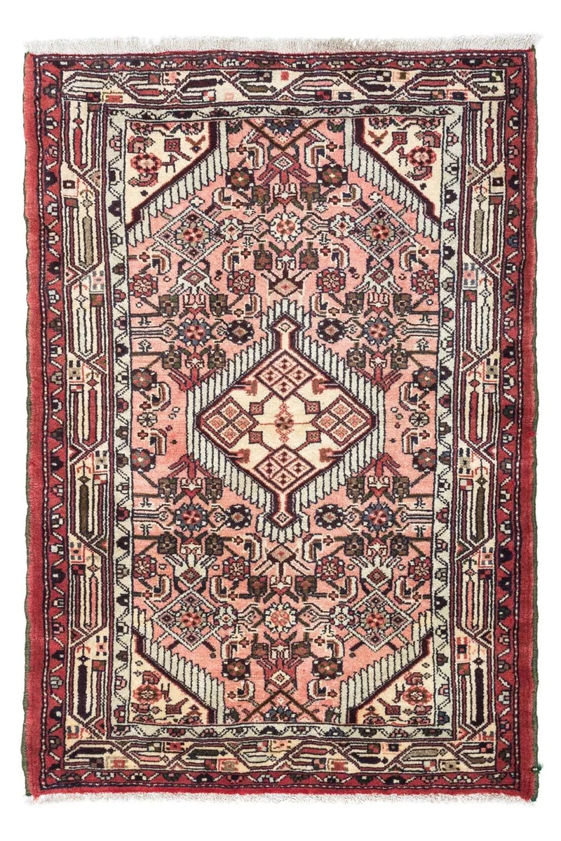 Hosseinabad Teppich 80x121cm - Perserteppich - hellrot