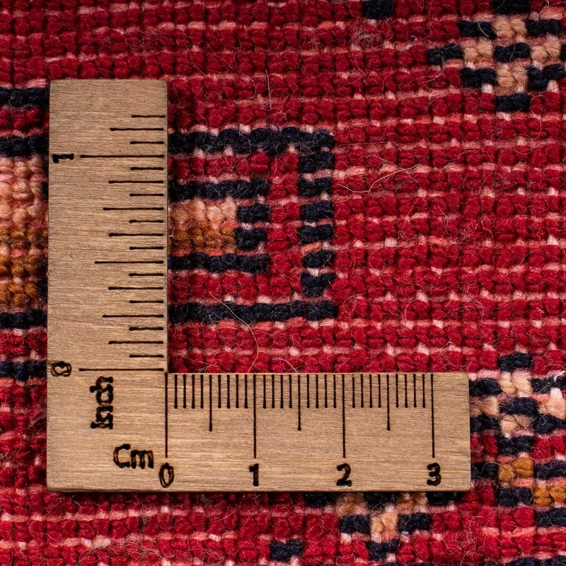 Turkaman Teppich 60 x 130 cm - dunkelrot