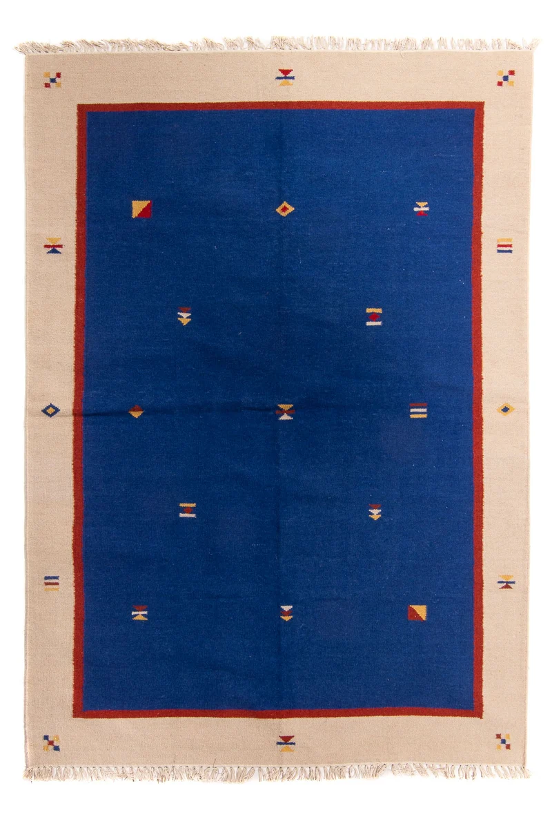 Kelim Modern Teppich 170x240cm - dunkelblau
