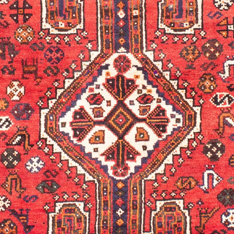 Shiraz Teppich 110x160cm - Perserteppich - dunkelrot