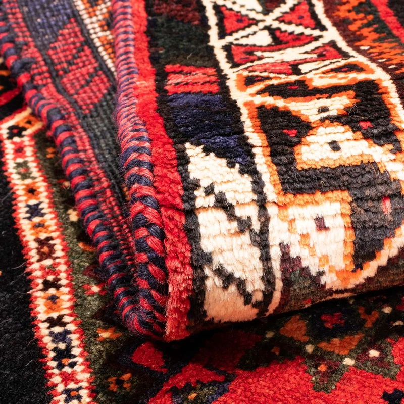 Shiraz Teppich 110x160cm - Perserteppich - dunkelrot