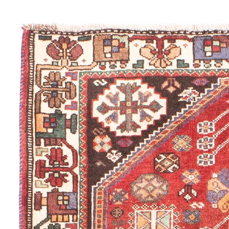Ghashghai Teppich 103x152cm - Perserteppich - dunkelrot