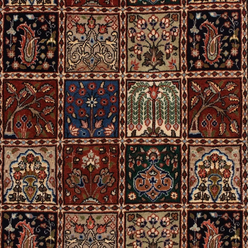 Moud Teppich 102x156cm - Perserteppich - dunkelrot