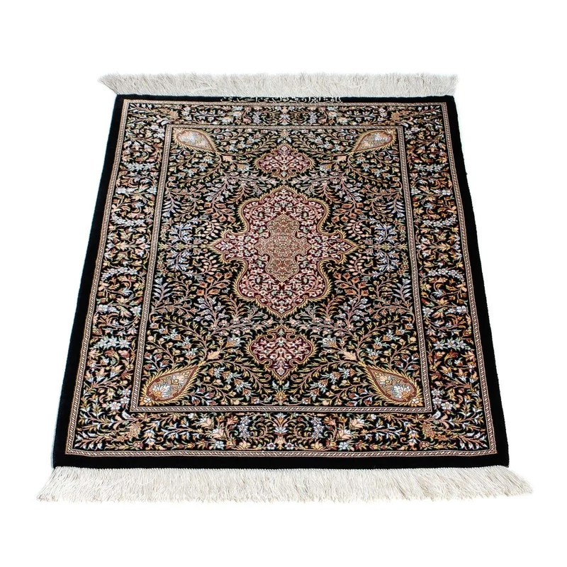 Ghom Teppich 60x86cm - Perserteppich - dunkelblau