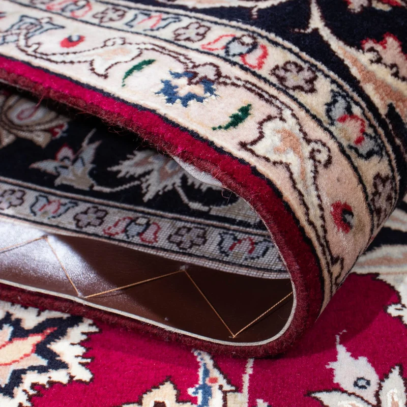 Täbriz - 50 Raj Teppich 153x204cm - Perserteppich - dunkelrot