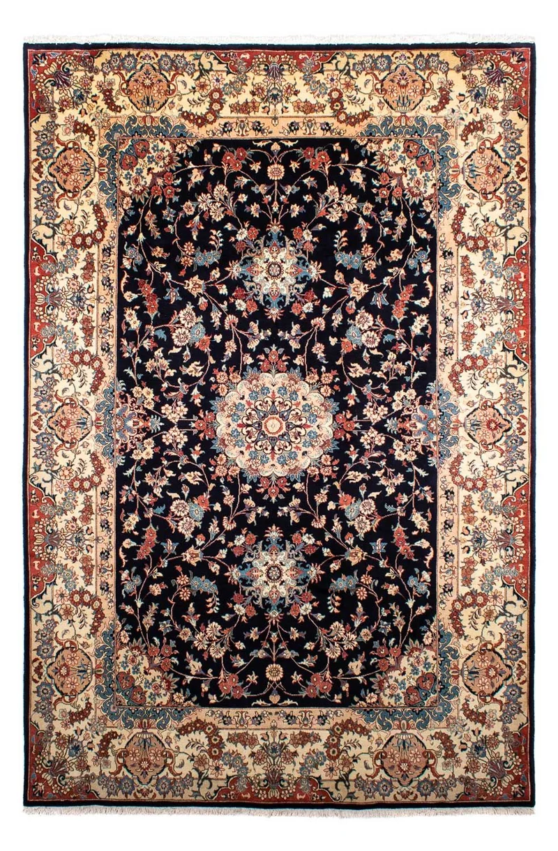 Maschad Teppich 196x298cm - Perserteppich - dunkelblau