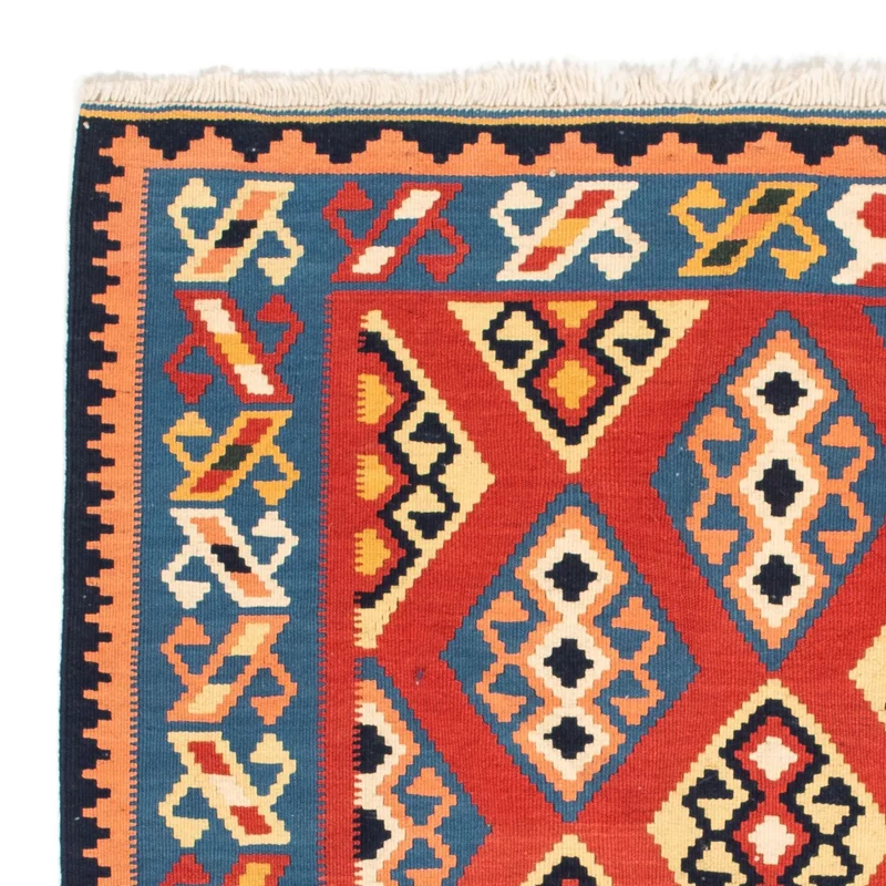 Kelim Fars Teppich 104x105cm - dunkelrot