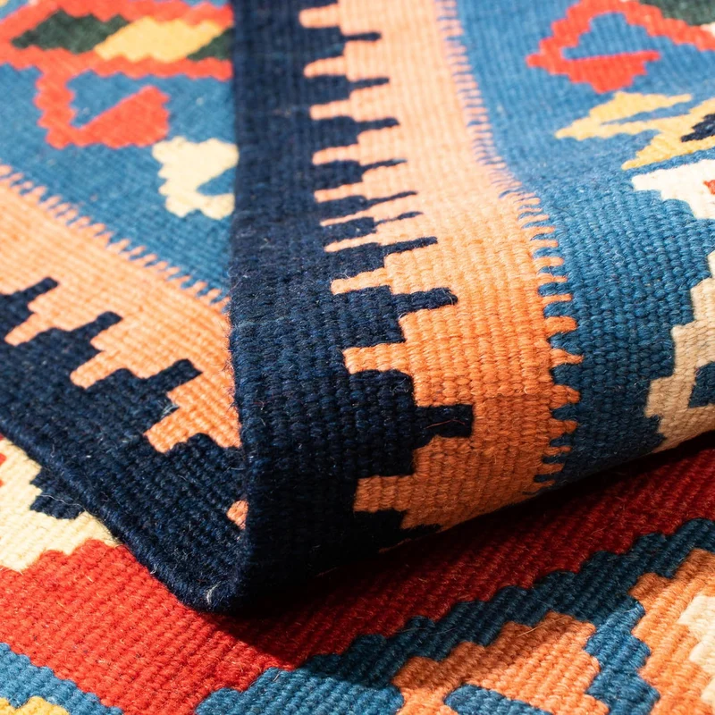 Kelim Fars Teppich 104x105cm - dunkelrot
