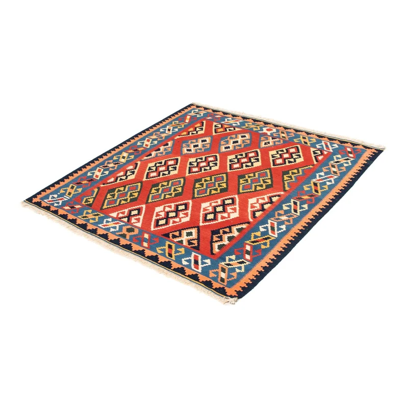 Kelim Fars Teppich 104x105cm - dunkelrot