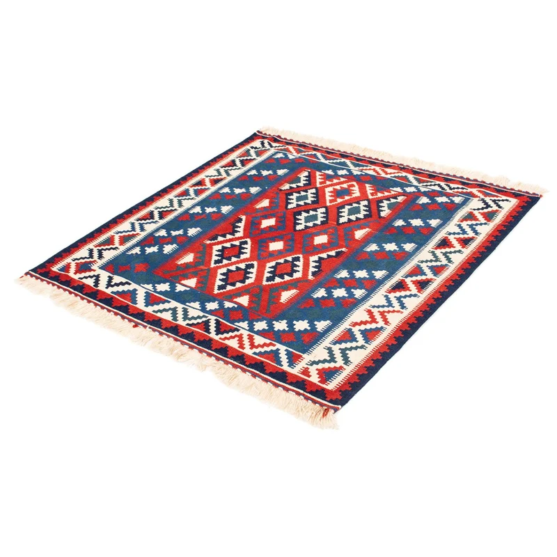 Kelim Fars Teppich 103x104cm - dunkelblau