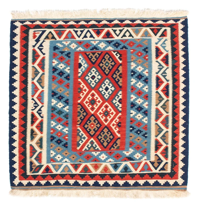 Kelim Fars Teppich 100x104cm - mehrfarbig