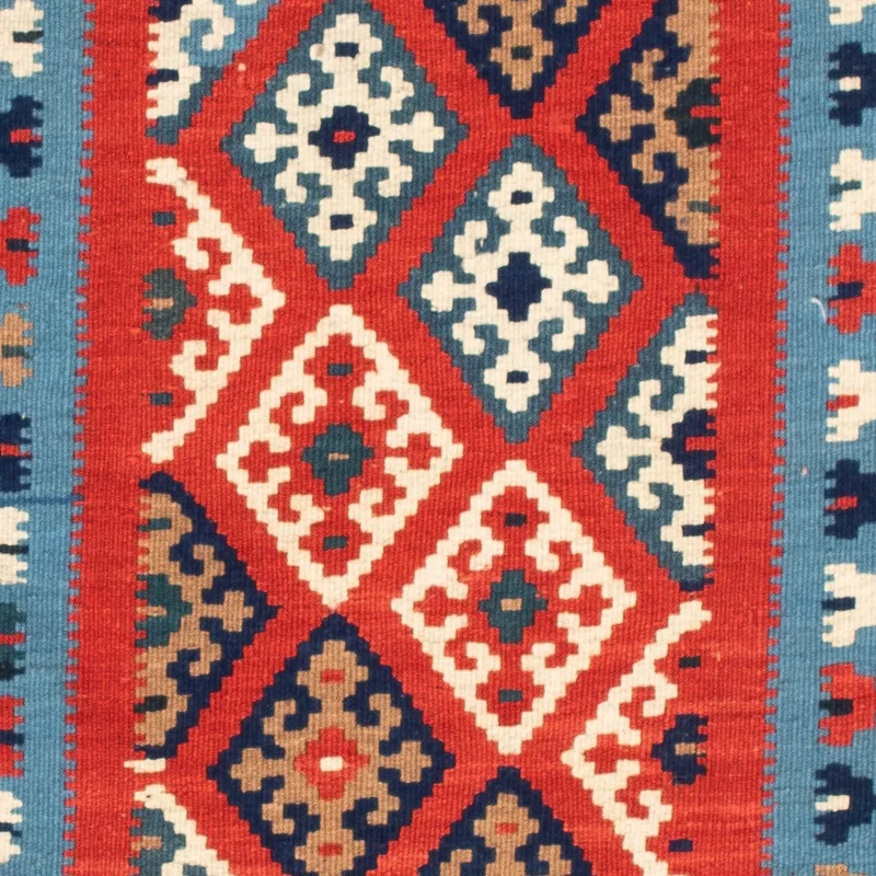 Kelim Fars Teppich 100x104cm - mehrfarbig