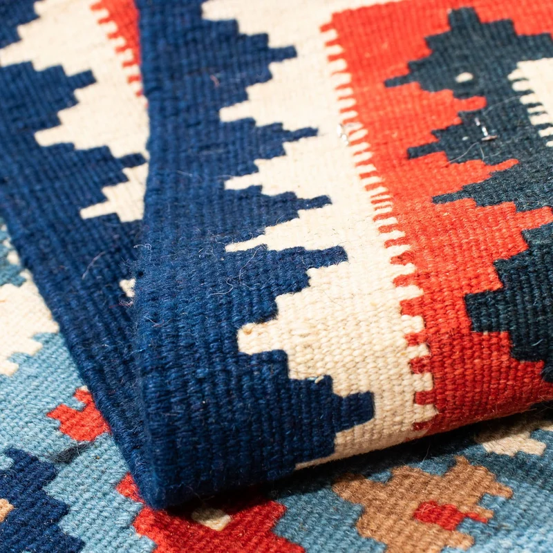 Kelim Fars Teppich 100x104cm - mehrfarbig