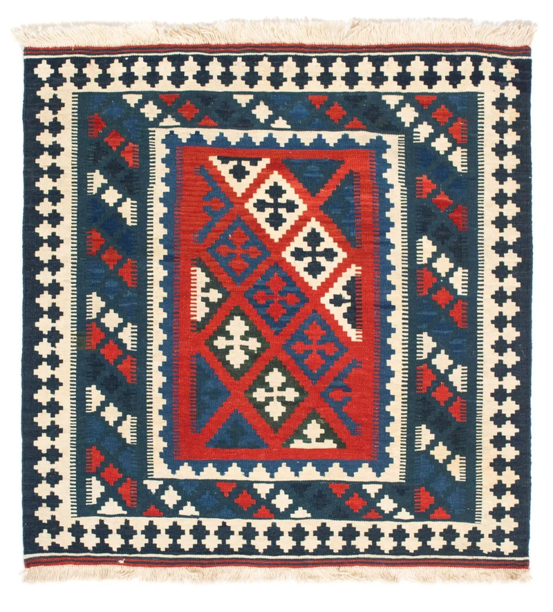 Kelim Fars Teppich 102x105cm - mehrfarbig