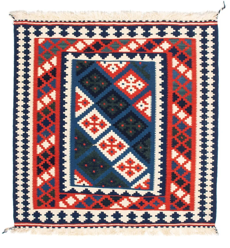 Kelim Fars Teppich 103x104cm - mehrfarbig