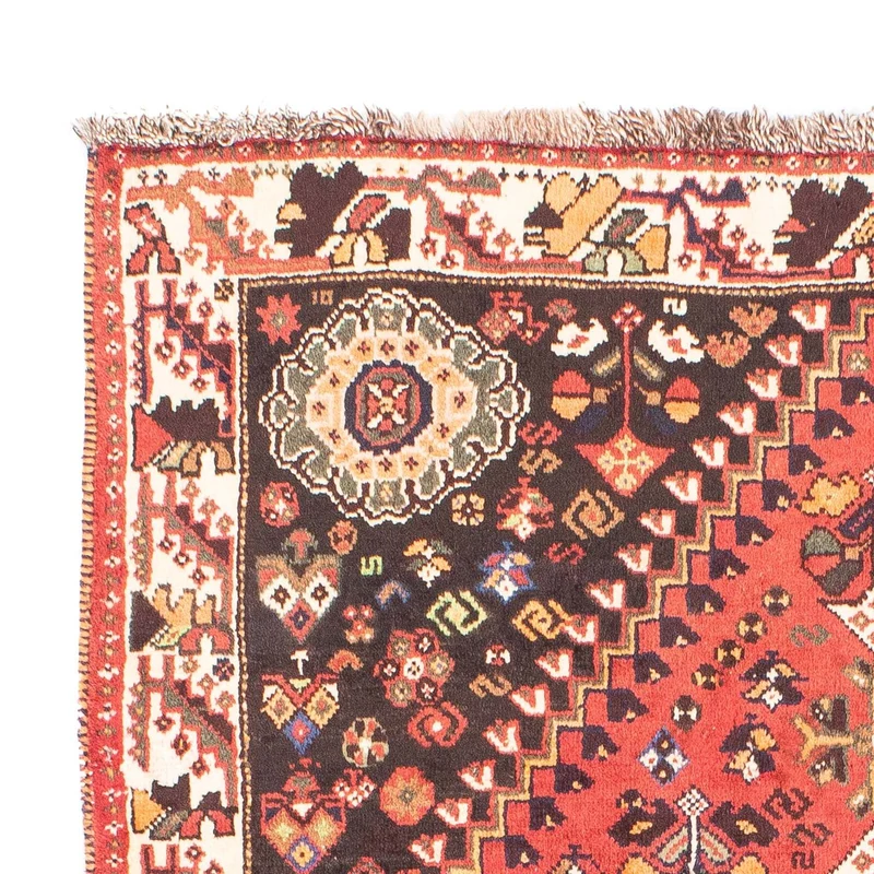 Shiraz Teppich 110x166cm - Perserteppich - dunkelrot