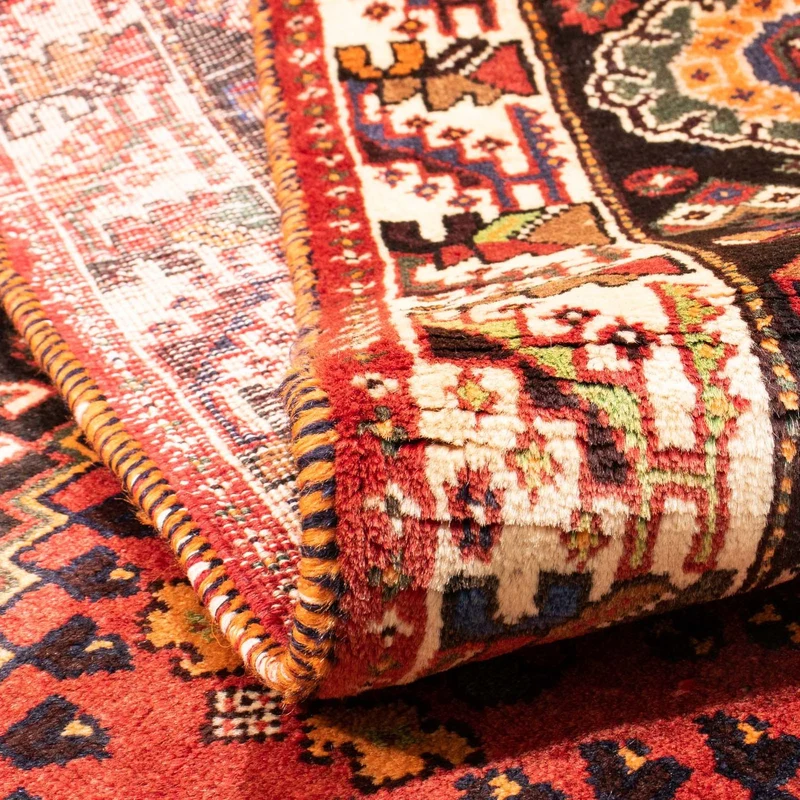 Shiraz Teppich 110x166cm - Perserteppich - dunkelrot