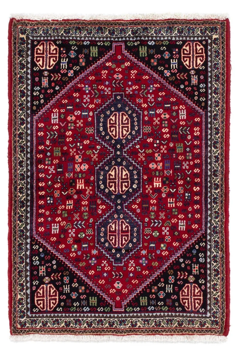 Abadeh Teppich 80x118cm - Perserteppich - dunkelrot