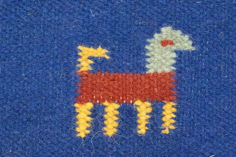 Kelim Modern Teppich 140x200cm - blau