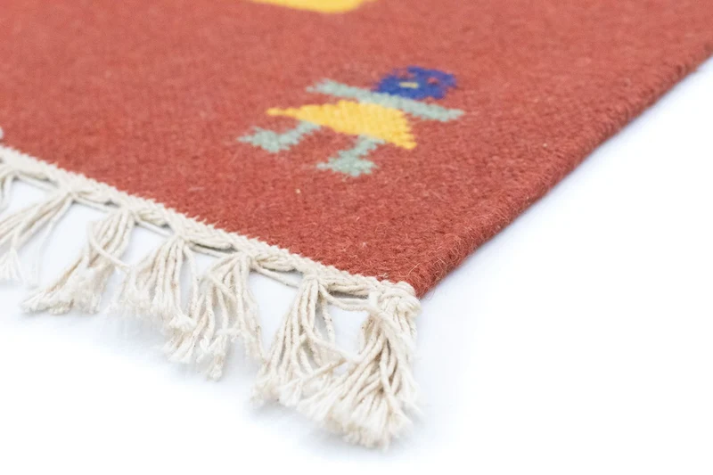 Kelim Modern Teppich 140x200cm - blau