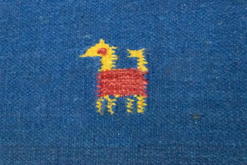 Kelim Modern Teppich 140x200cm - blau