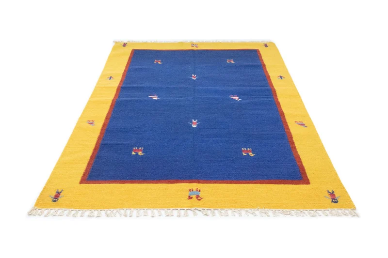Kelim Modern Teppich 140x200cm - blau