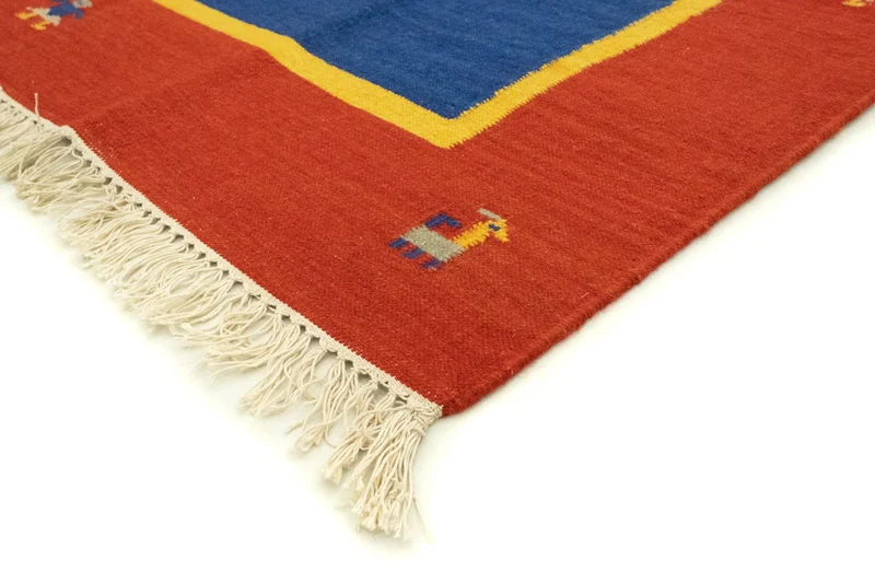 Kelim Modern Teppich 200x300cm - blau