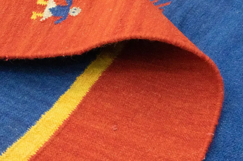 Kelim Modern Teppich 200x300cm - blau
