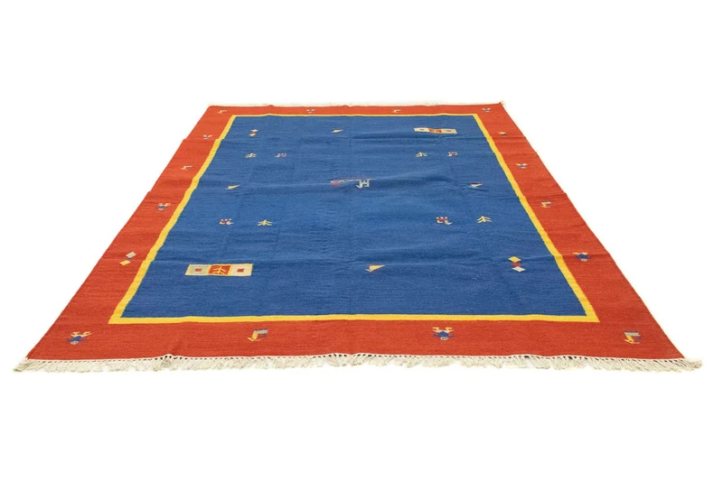 Kelim Modern Teppich 200x300cm - blau