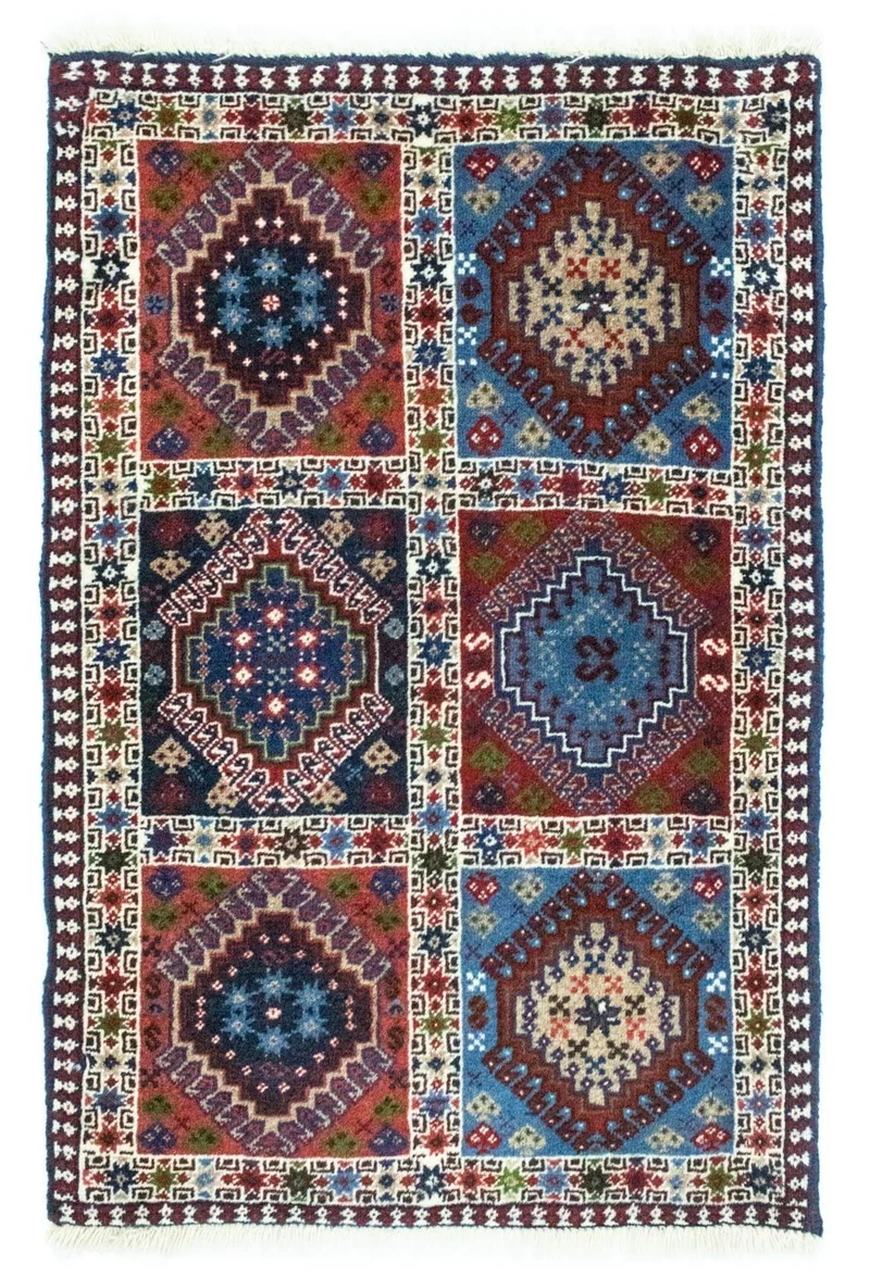 Yalameh Teppich 60x90cm - Perserteppich - mehrfarbig