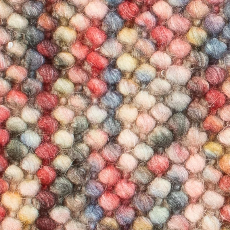 Wollteppich quadratisch - 32 x 32 cm - mehrfarbig