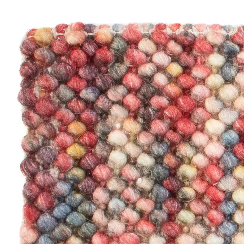 Wollteppich quadratisch - 32 x 32 cm - mehrfarbig