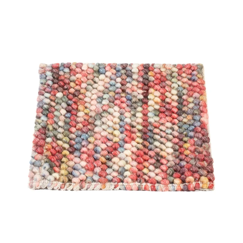 Wollteppich quadratisch - 32 x 32 cm - mehrfarbig